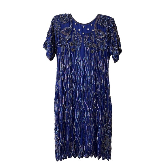 Jean for Joseph Le Bon women VTG Sequin Midi Cocktail Dress size PS Petite Small - Picture 1 of 9